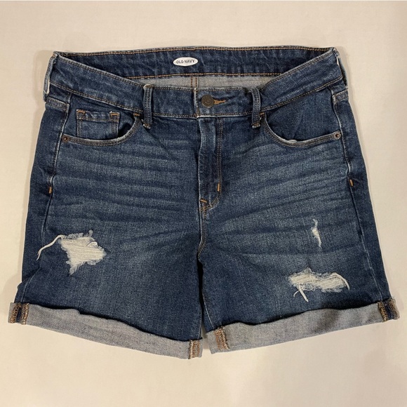 Old Navy Distressed Cuffed Denim Jean Shorts Size 4 - Picture 5 of 5